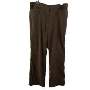 Coldwater Creek Womens Size 12 Brown Classic Fit Straight Leg Pants Hi-Rise